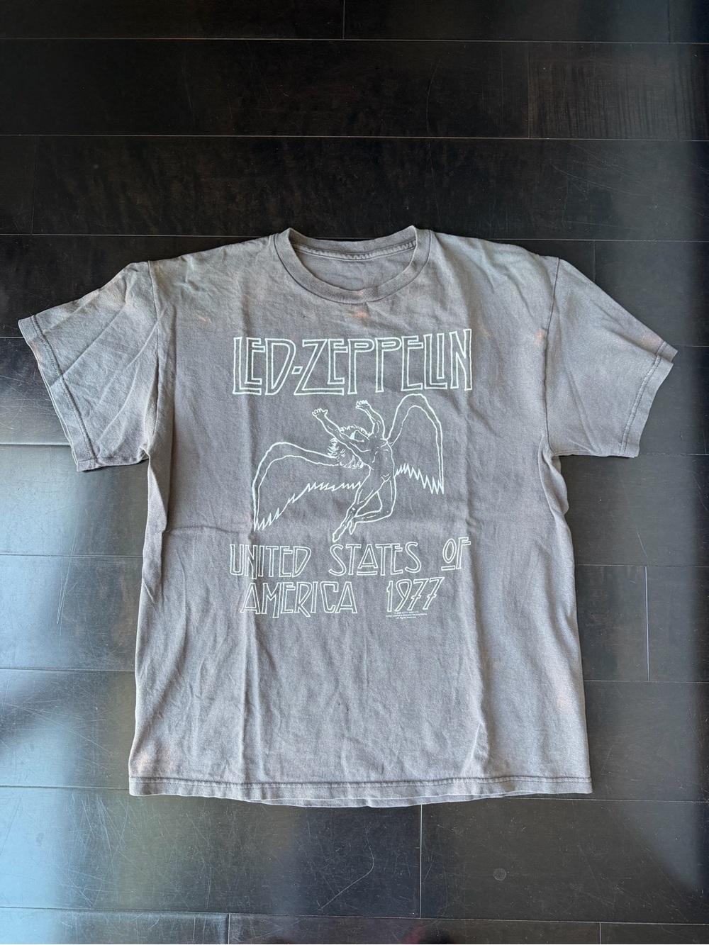 Led Zeppelin 1977 Tour Graphic Tee - Gray